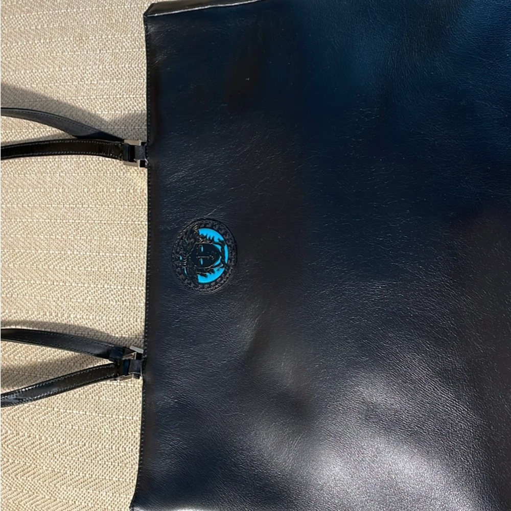 Black Leather Tote Bag